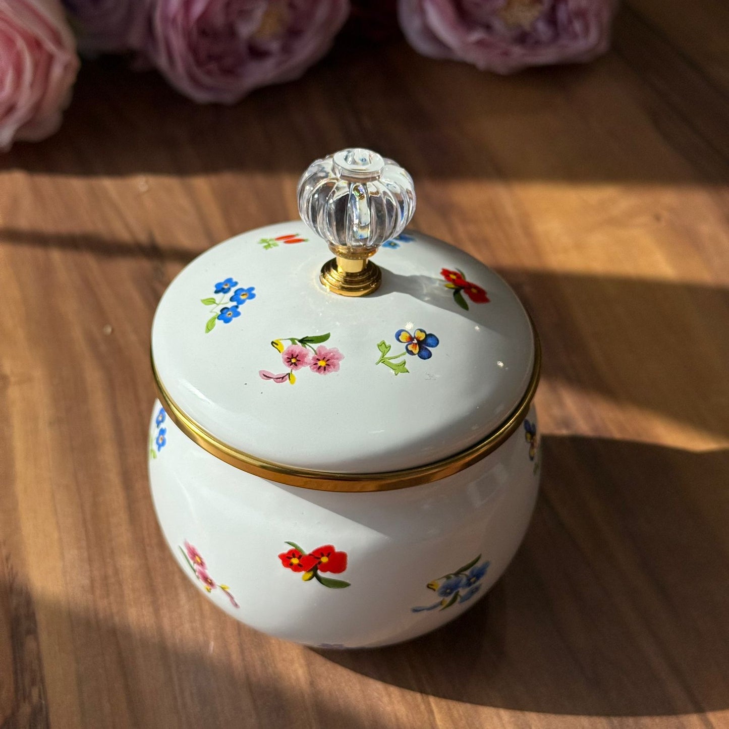 Multipurpose Enamel Storage Jar With Lid