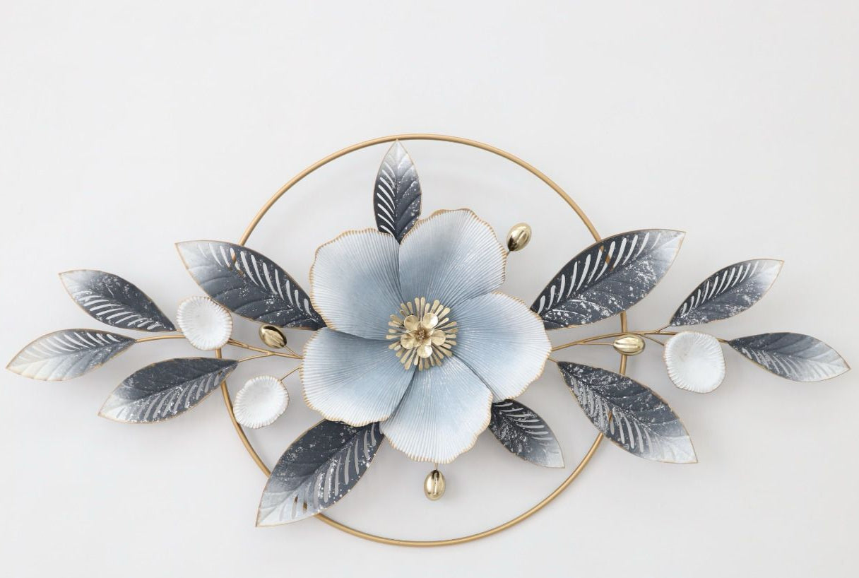 Luxury Flower With Leaves Wall Decor