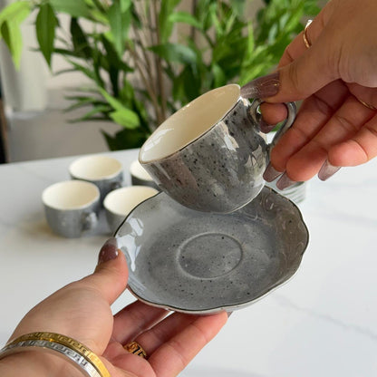 Classic Design Coffee Cup & Saucer Set