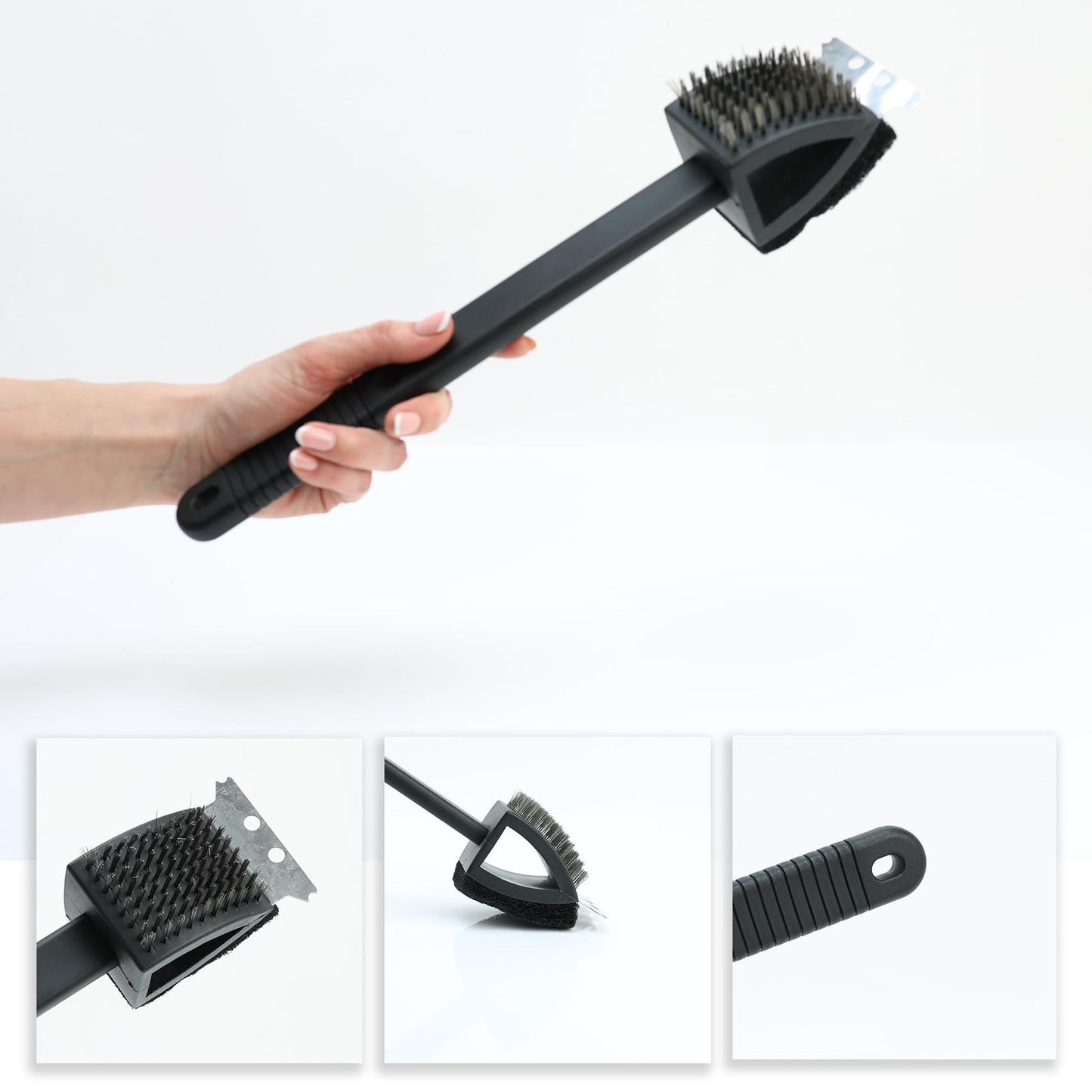 3in1 Multi-Purpose BBQ Grill Cleaning Brush