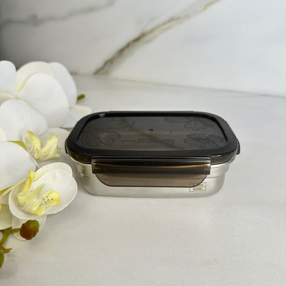 Set Of Stackable Steel Food Storage Containers With Lids