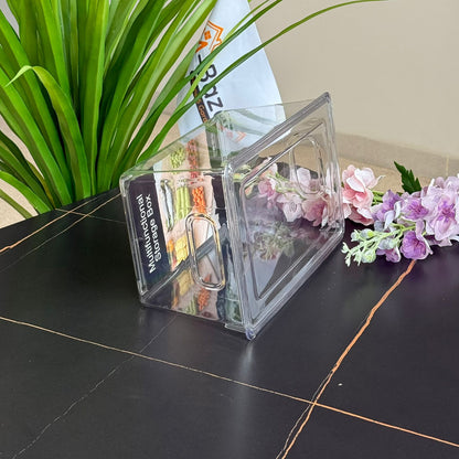صناديق تخزين أكريليك شفافة مع غطاء