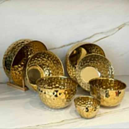 وعاء مطروق هالة ذهبية