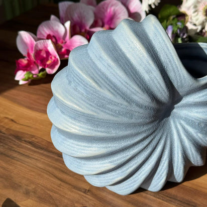 Ocean Wave Textured Vase