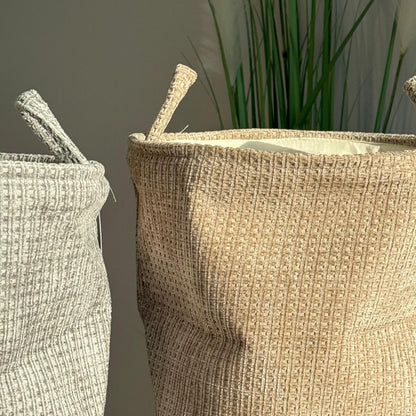 Textured Fabric Storage Baskets