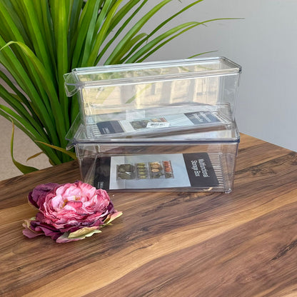 2-Sized Acrylic Storage Boxes With Lids