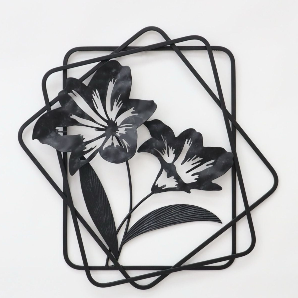 Elegant Black Metal Wall Art Decor