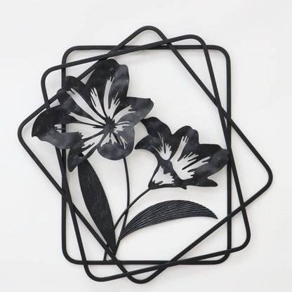 Elegant Black Metal Wall Art Decor