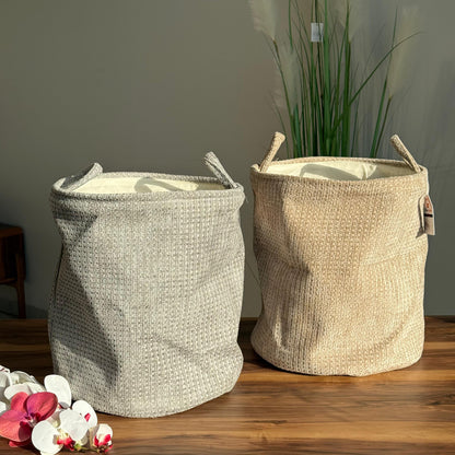 Textured Fabric Storage Baskets