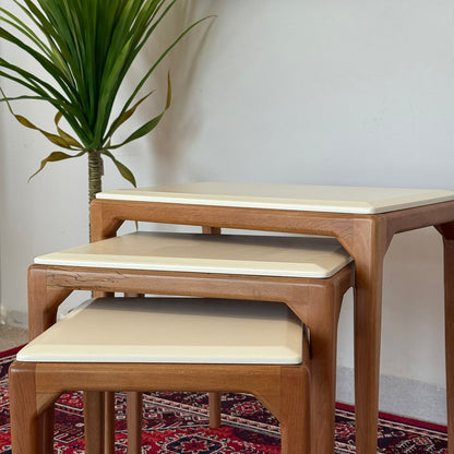 Luca - Modern Durable Table Set - Beige & Grey