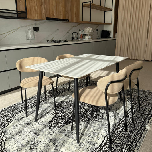 Dany Table and Luca Chairs Dining Set -Modern Dinning Set