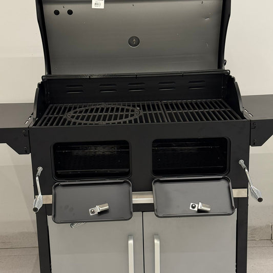 Barbecue Grill with Lid & Removable Round Grill Insert