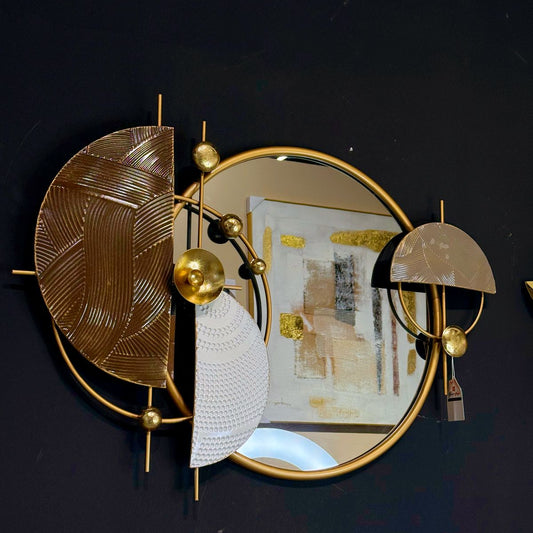 Round Cluster Metal Wall Decor & Mirror