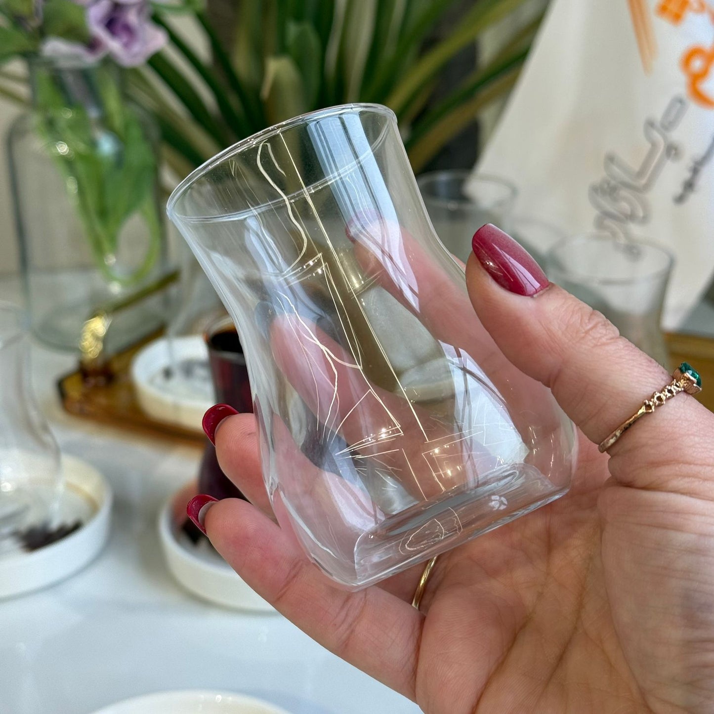 Decorative Saucers & Tea Glass Set