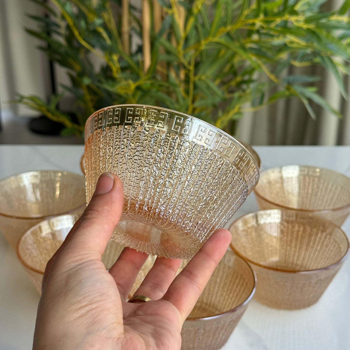 Luxury Glass Dessert & Salad Bowl Set