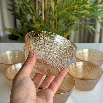 Luxury Glass Dessert & Salad Bowl Set