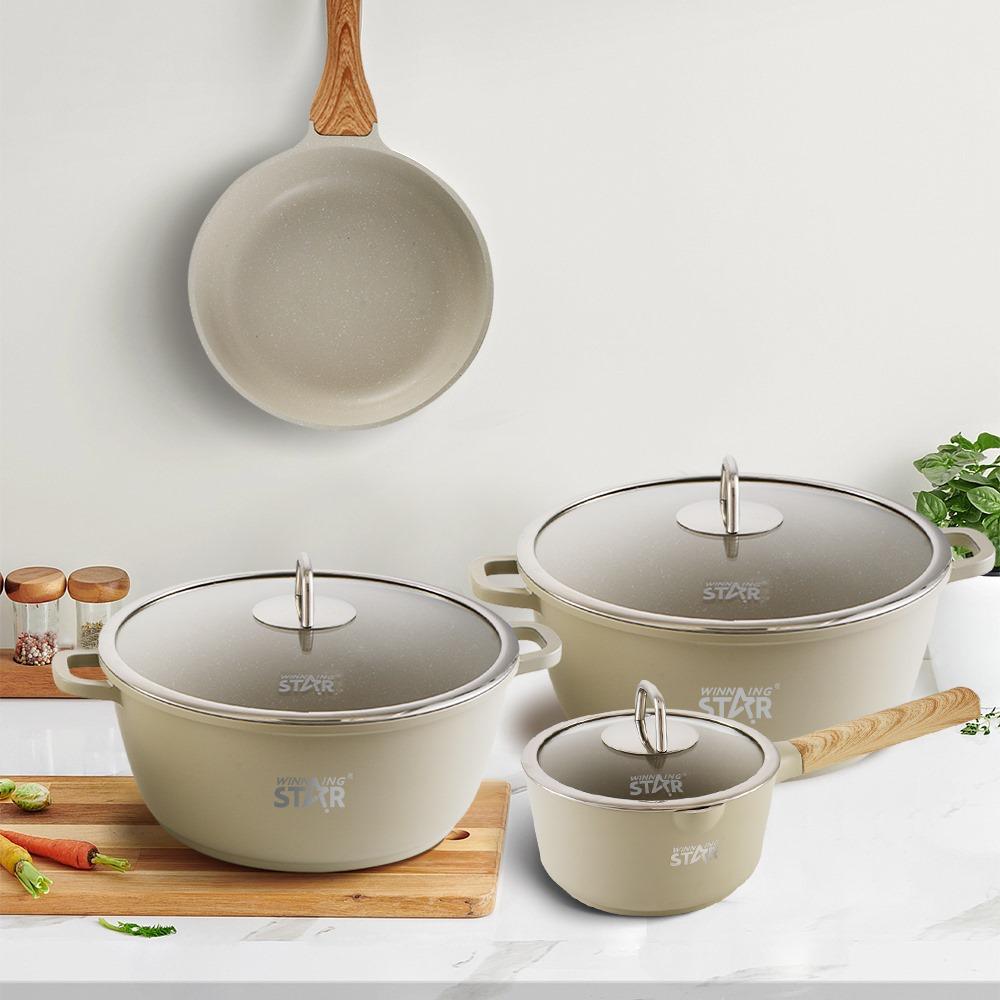 4PCS Die-Cast Aluminum Non-Stick Cookware Set