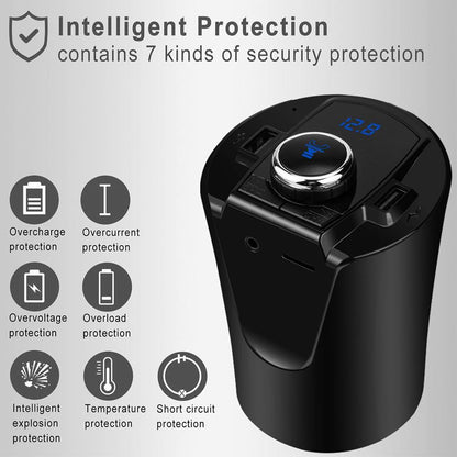 Multifunctional Cup-Shaped Car FM Transmitter