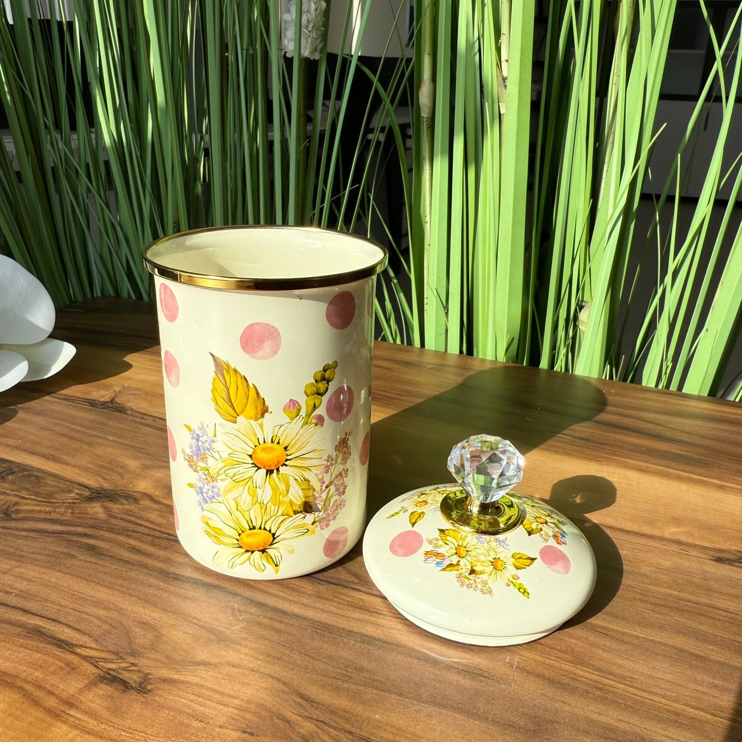 Blossom Dots Floral Storage Jar