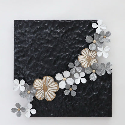 Metal Wall Decorative With Small Flowers