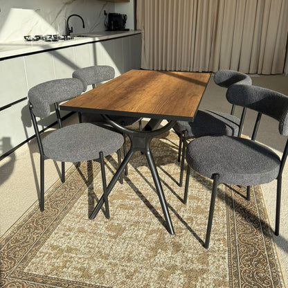 Milo Table & Tina Chairs - Modern Dining Set