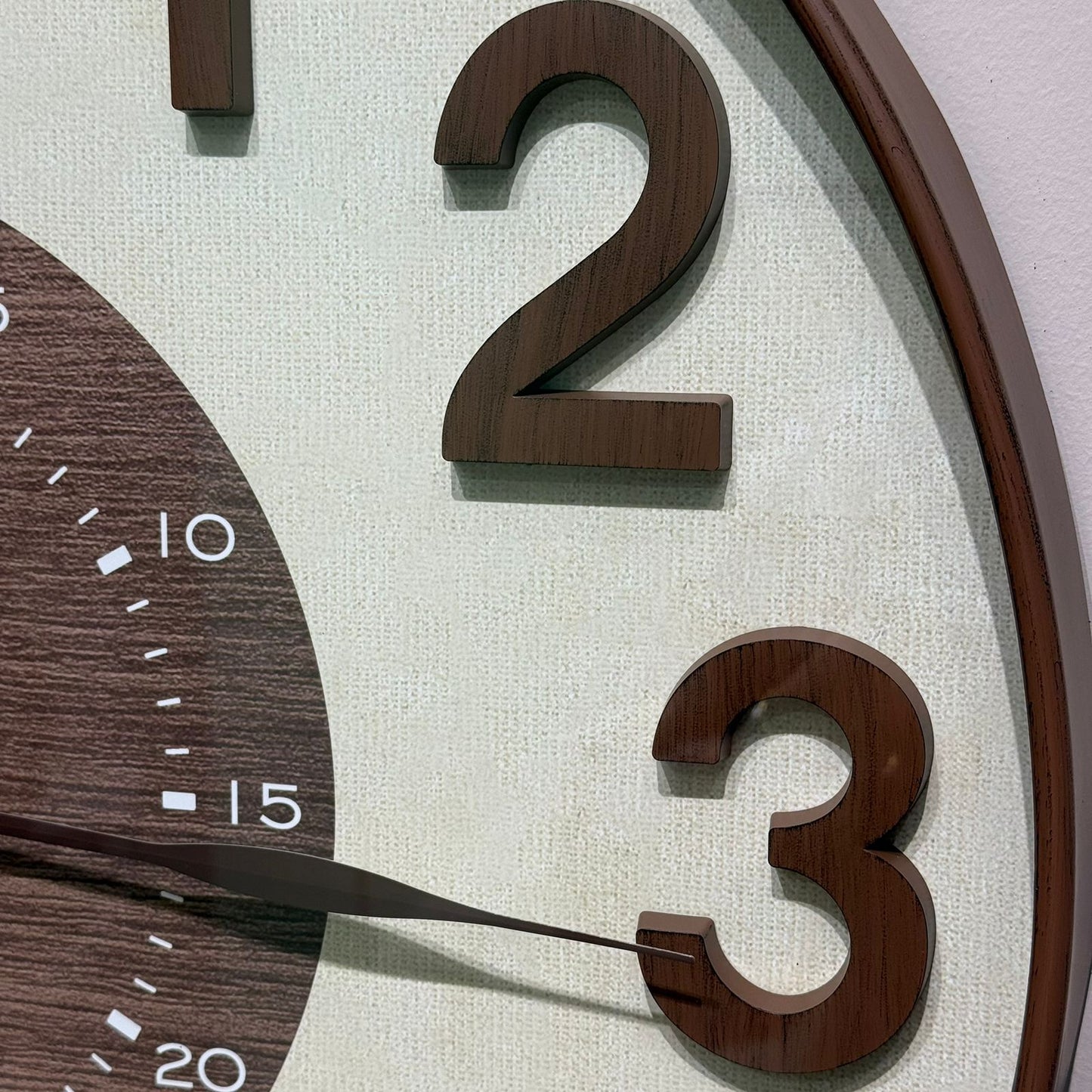 Round Wall Clock with Dual Dial Design