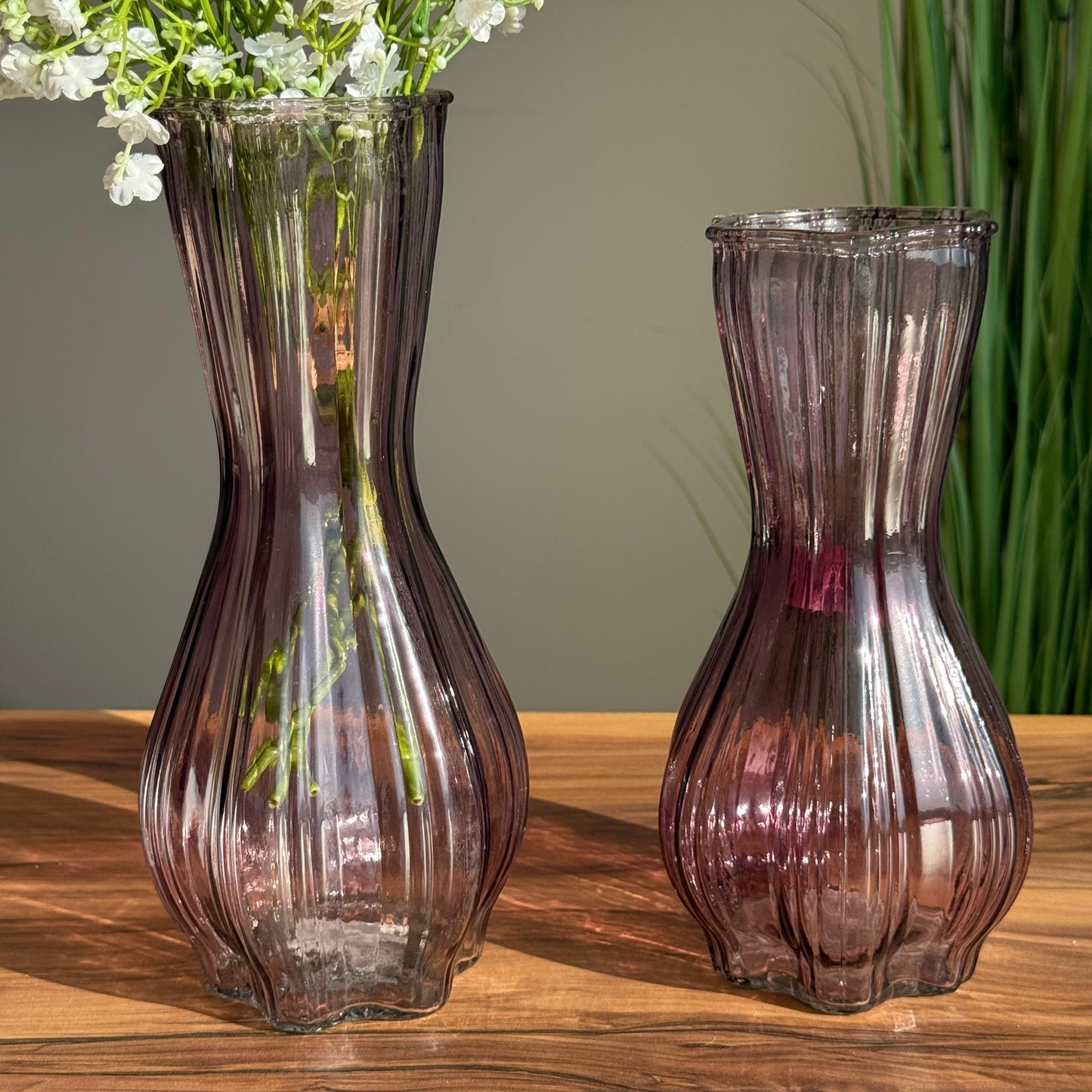 Roselle Curved Glass Vases