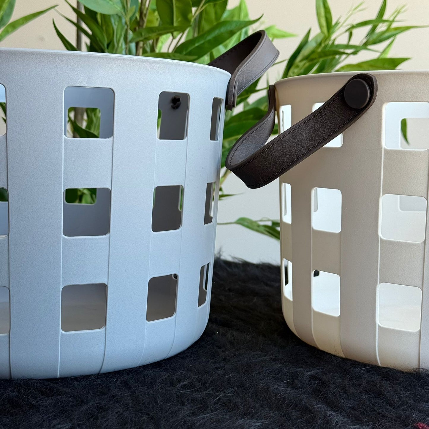 Multi-Purpose Round Storage Baskets With Handles