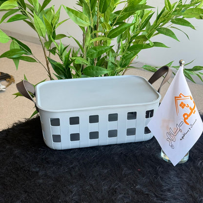 Stackable & Ventilated Design Plastic Storage Baskets With Handles