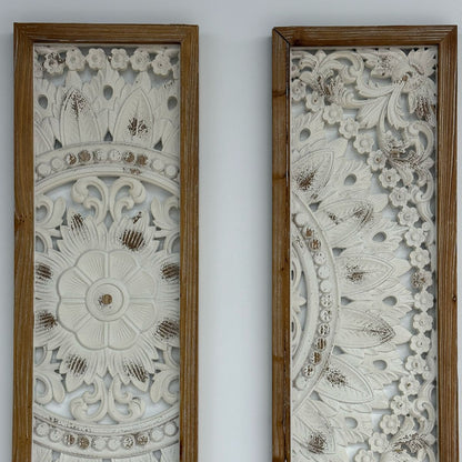 Carved Wood Frame Wall Art Decor