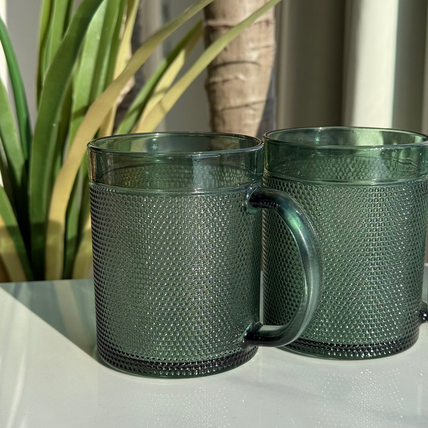 Elegant Glass Tea Cups - Set Of 3