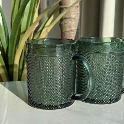 Elegant Glass Tea Cups - Set Of 3