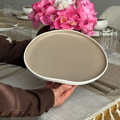 Modern Luxury Two-Tone Ceramic Dinnerware Set