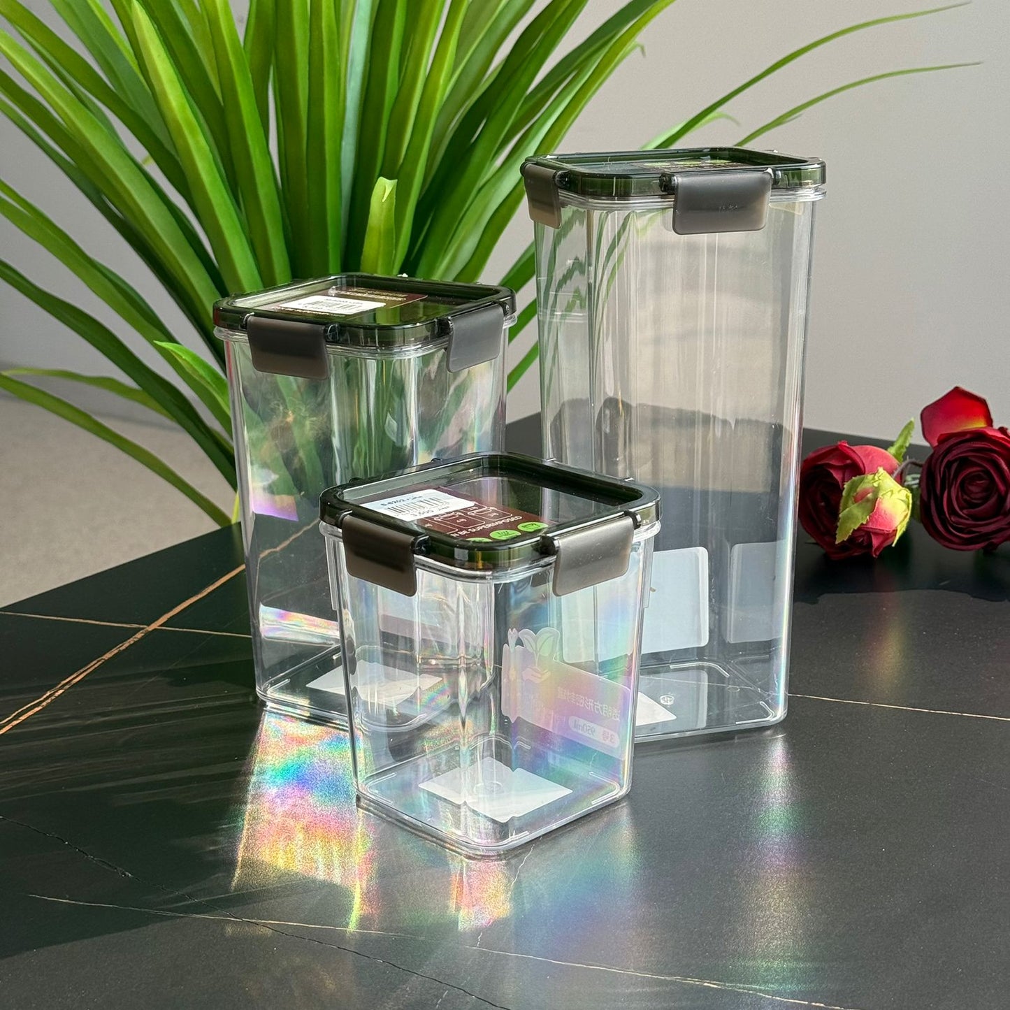 3-Sized Airtight Food Storage Container