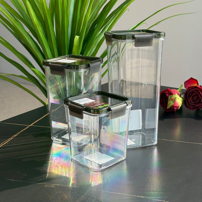 3-Sized Airtight Food Storage Container