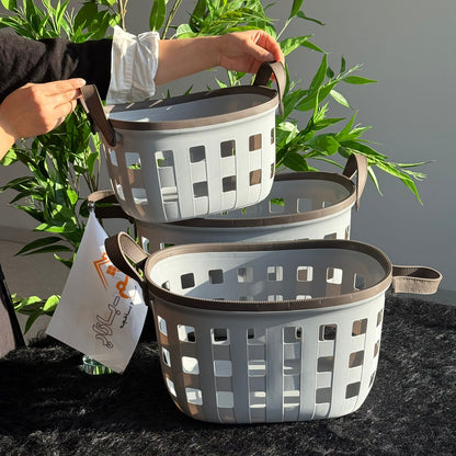 سلال تخزين متينة متعددة الأغراض بمقابض