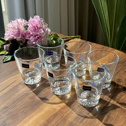 Elegant Clear Glass Tumbler Set – Set Of 6