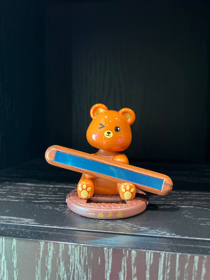 Solar Teddy Bear Number Holder
