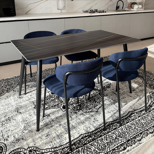 Dany Table and Luca Chairs - Modern Dining Set