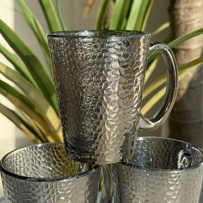 Modern Glass Tea Cups - Set Of 3