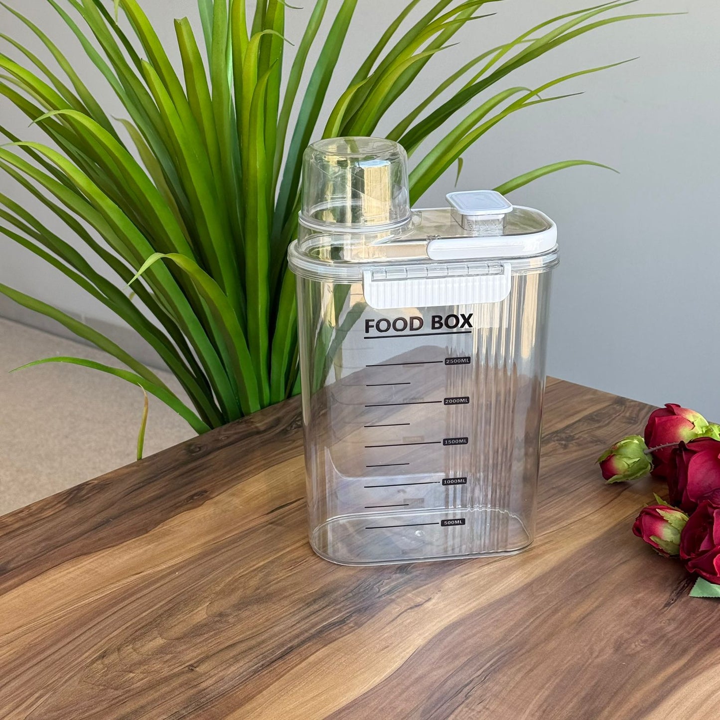 Storage Food Box With Measuring Cup