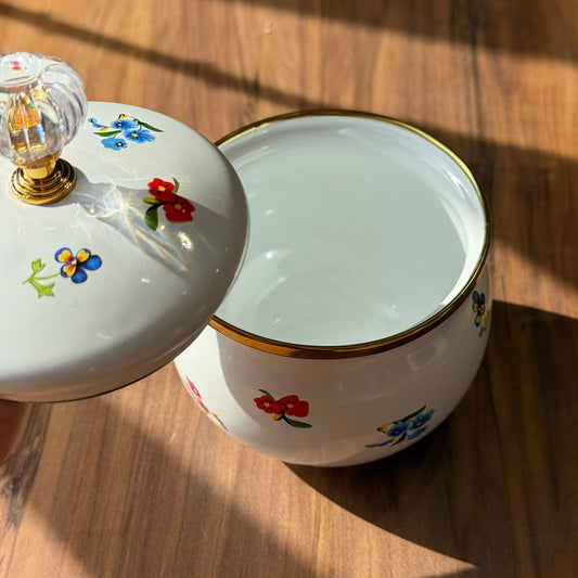 Multipurpose Enamel Storage Jar With Lid