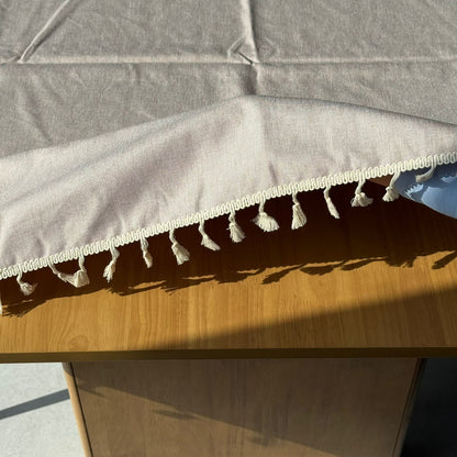 2-Sized Classic Elegant Table Runner with Tassels