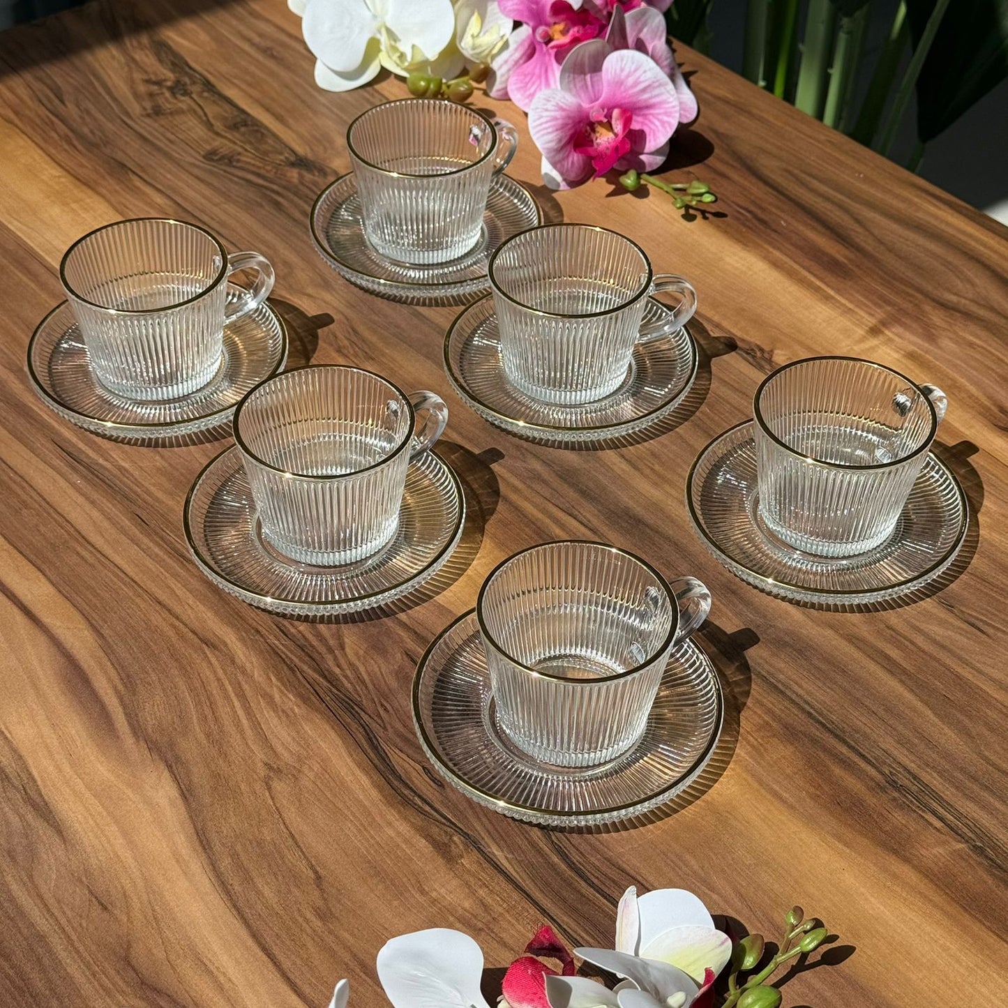 Modern Elegance Gold-Rim Teacup Collection