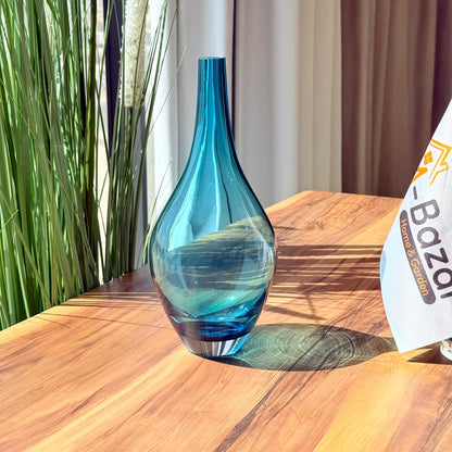 Aqua Glow Glass Vase Collection