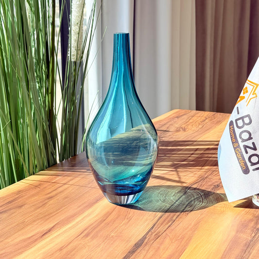 Aqua Glow Glass Vase Collection