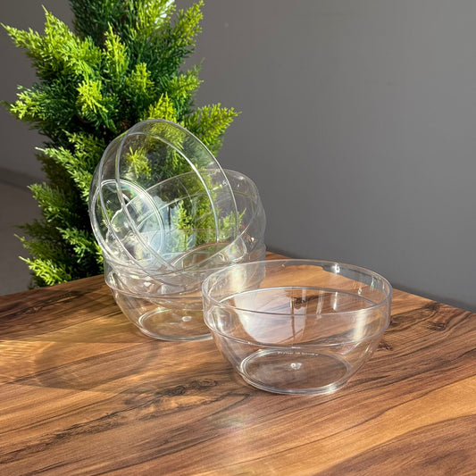 Clear Round Serving Bowls Set
