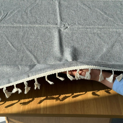 2-Sized Classic Elegant Table Runner with Tassels