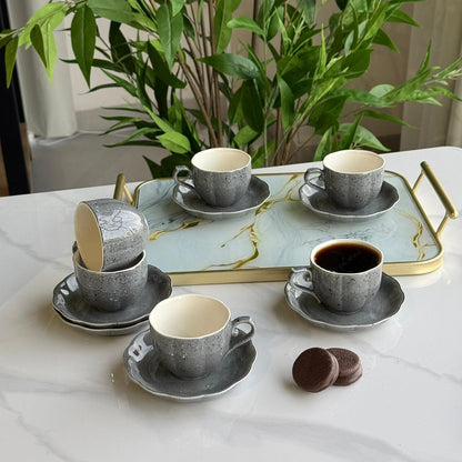 Classic Design Coffee Cup & Saucer Set