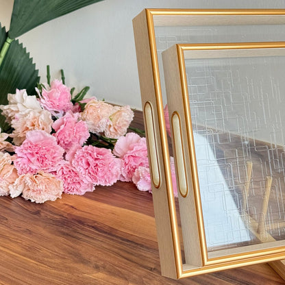 Sleek Gold Acrylic Accent Tray